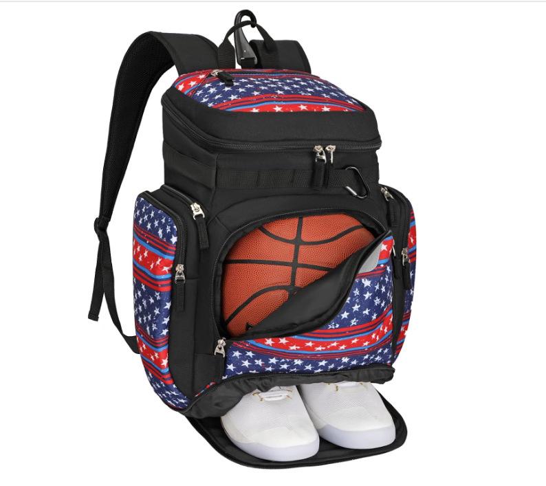 GO Grenzüberschreitender Basketball-Rucksack mit großem Fassungsvermögen und isoliertem Schuhfach, Outdoor-Sport & Fußballaufbewahrung