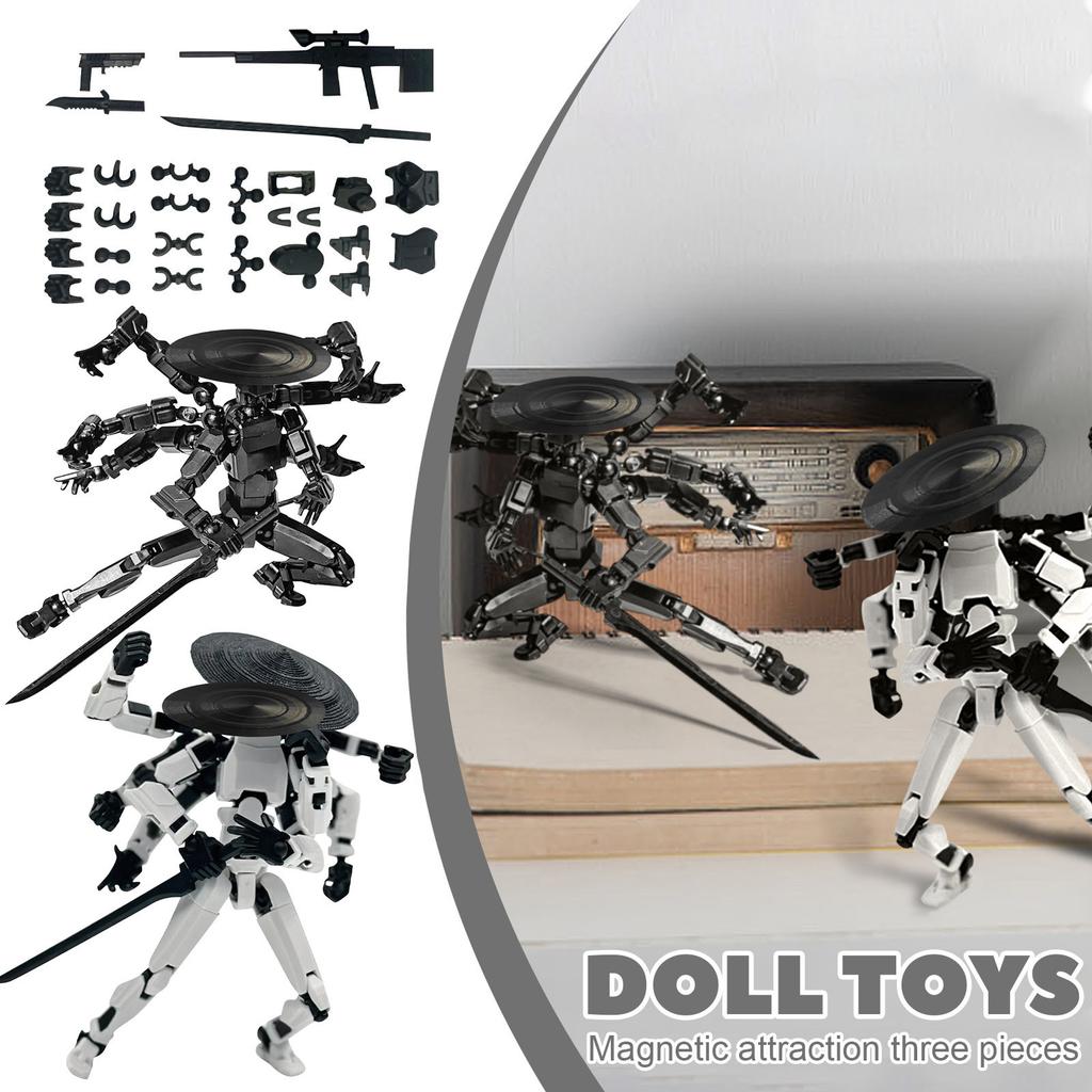 Mobile Doll Set, 3D Printed Titan Robot Mobile Doll, Posable Mobile Doll, Suitable For Collectors, Desktop Decoration