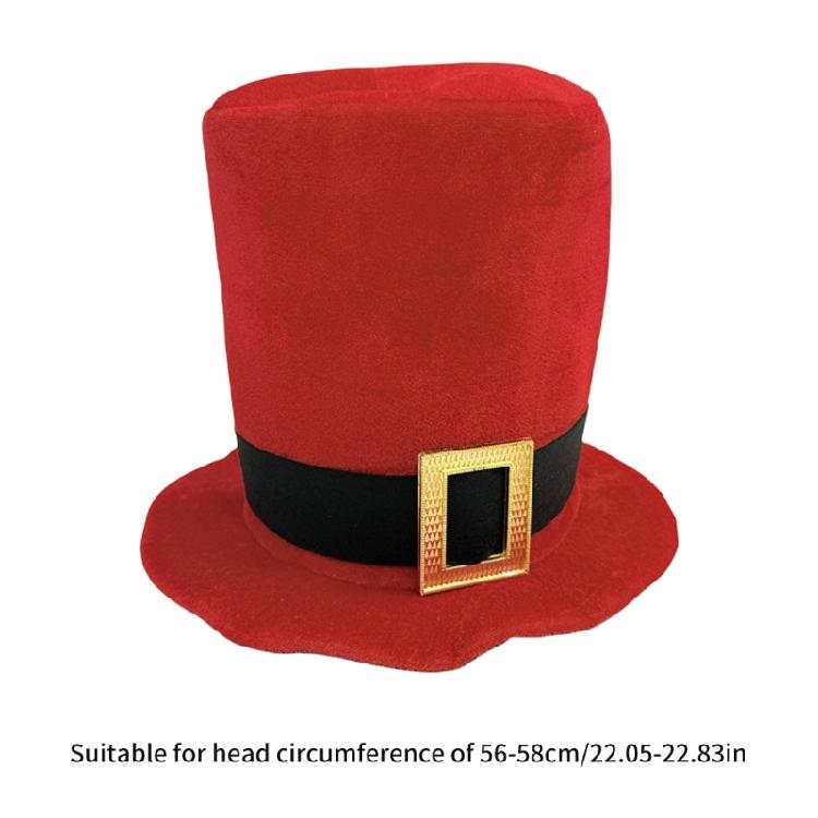 Popular Santa Tall Hat for Christmas Celebration Traditional Festival Props Holiday Hat Photo Hat for Theme Party