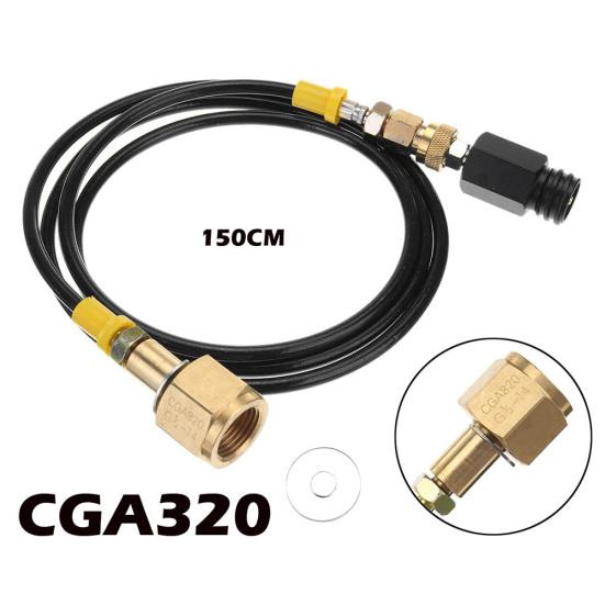 High Pressure Hose Adapter for Sodastream Machine G5/8 CGA320 W21.8 CO2 Tank