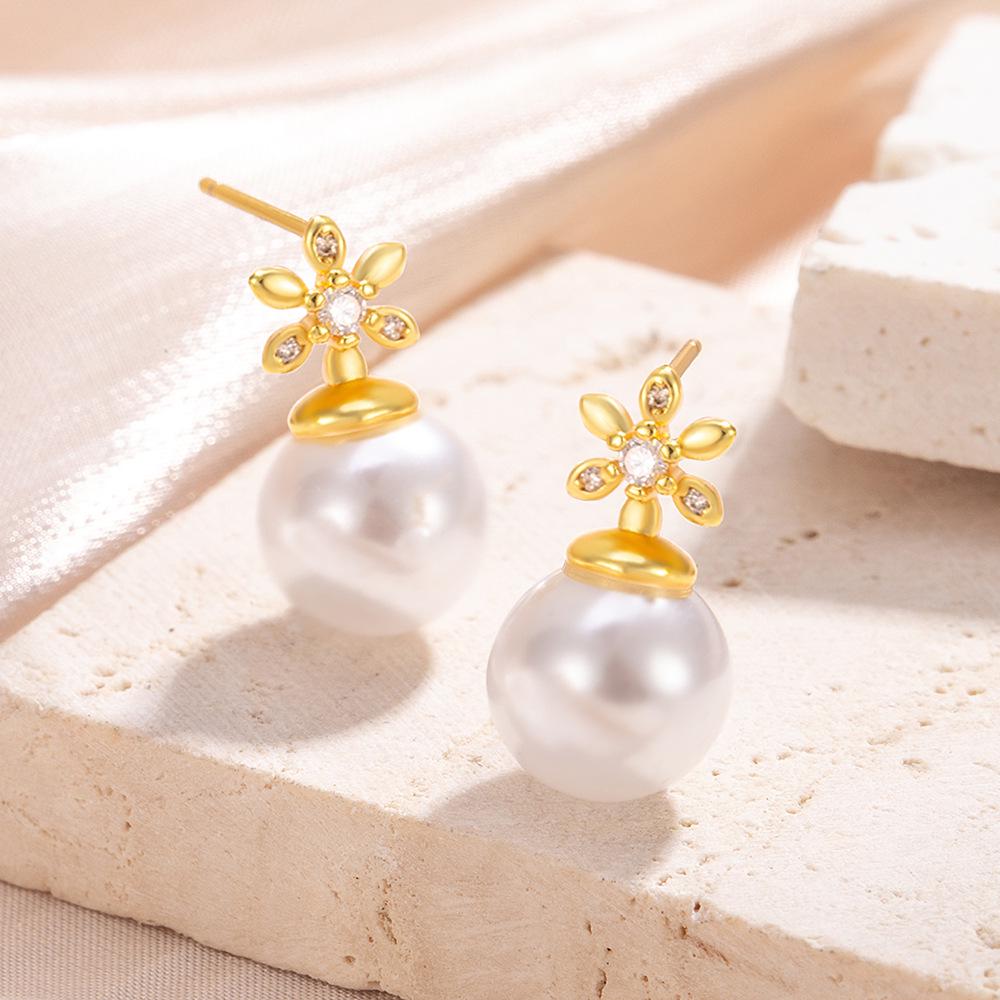 Изысканные корейские серьги-гвоздики с цветочным узором: Модный, Изысканный, Нежный и Уникальный.