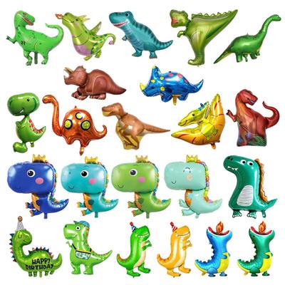 Cartoon Animal Tyrannosaurus Rex Dinosaur Balloon Children'S Cartoon Q Version Birthday Forest Theme Party Decoration