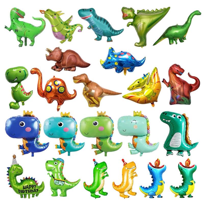 Cartoon Animal Tyrannosaurus Rex Dinosaur Balloon Children'S Cartoon Q Version Birthday Forest Theme Party Decoration