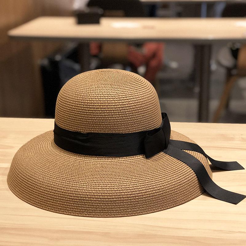 Hat Women's Summer Straw Hat Fashion Bow Sun Hat Vacation Beach Hat Sun Hat