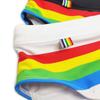 Men Swim Briefs Color Low Waist Tight Fit Sexy Swimwear Beach Wear Tanning Surfing Pride Strips