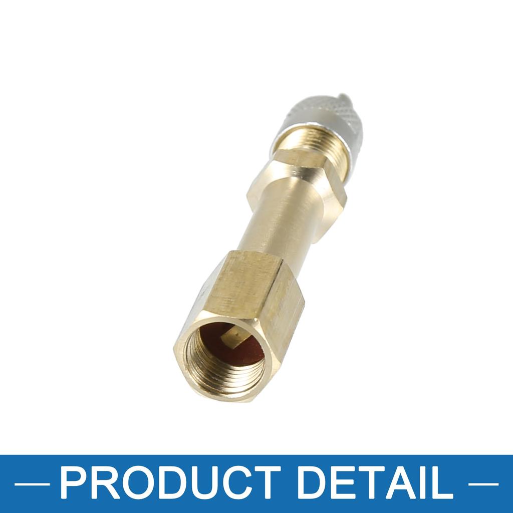 A ABSOPRO Auto Tire Valve Extension Adapter 50mm/1.97" Long Brass Air Tire Stem Extender