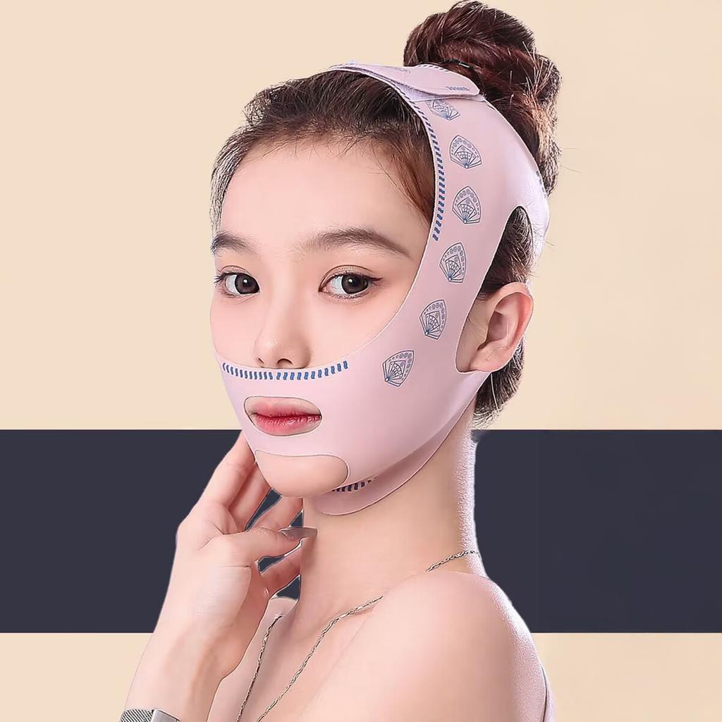 Facial V-Shaped Up Lift Belt Double Chin Reducer Face Slimming Strap For Tightening Contouring Firming