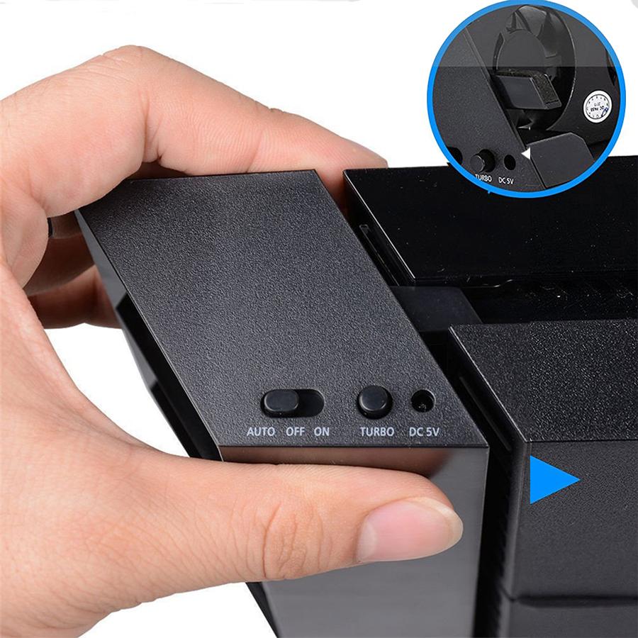 Video Game USB Cooling Fan Base for PS4 Consoles Accessories External Turbo Temperature Control for Playstation 4 Normal PS4