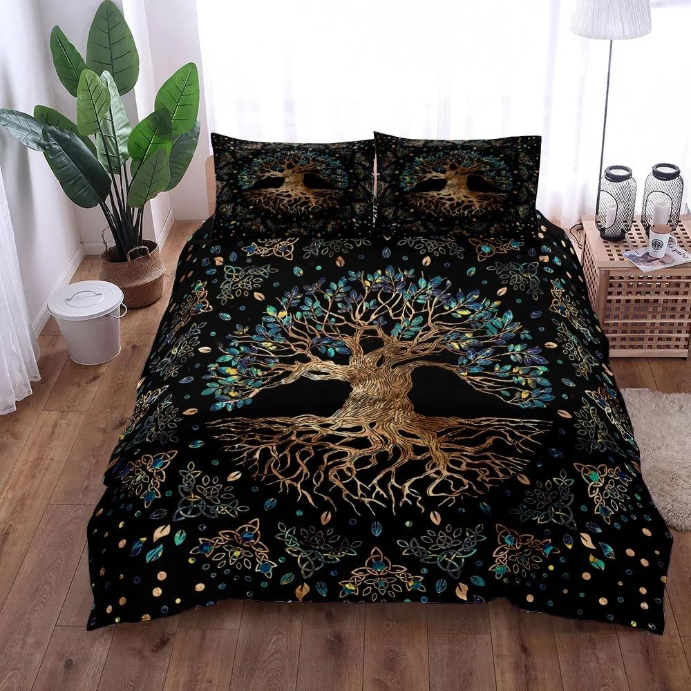Indian Chief Crown Hand Draw Bedding Set Single Twin Double Queen King Cal King Size Bed Linen Set
