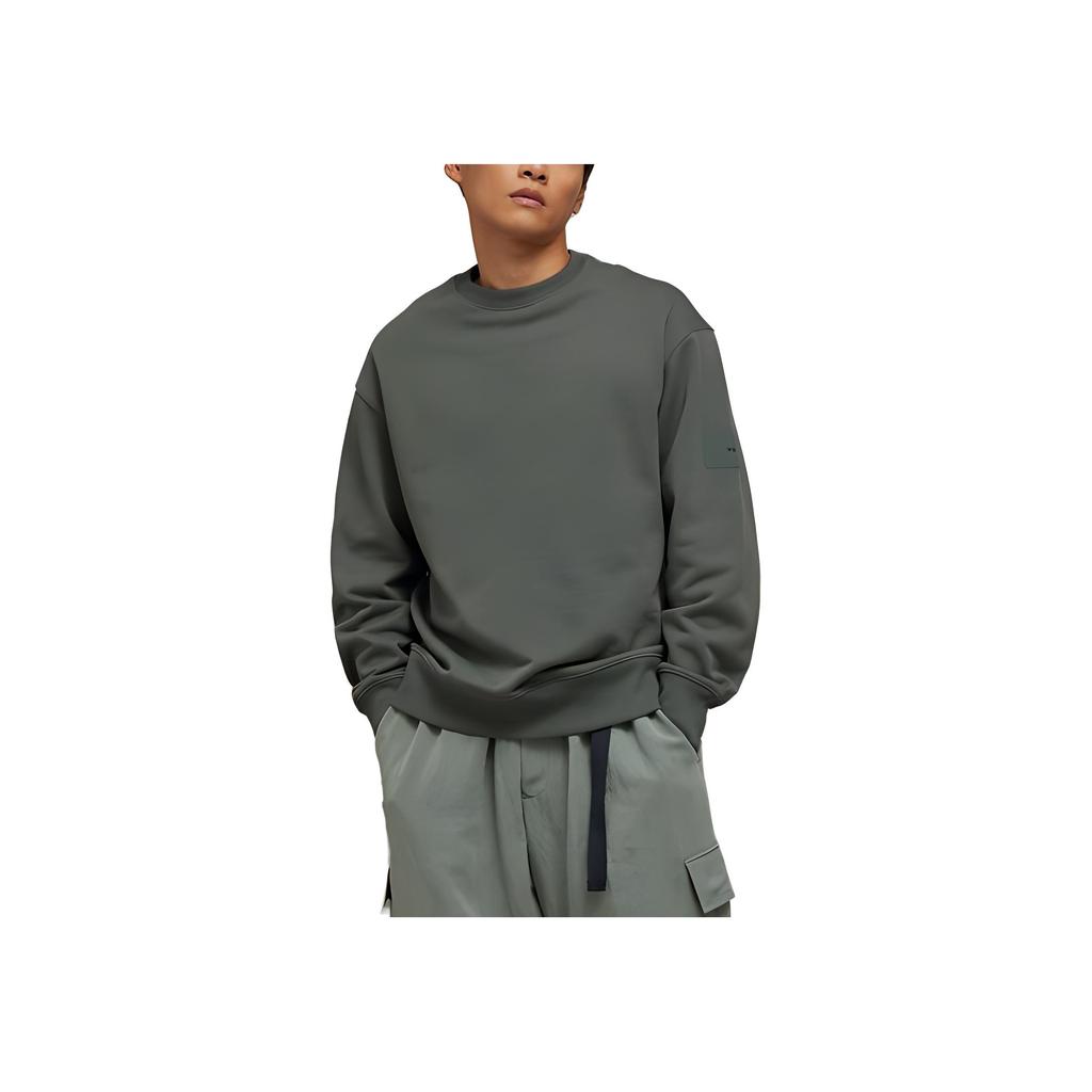 Y-3 Crew Neck Solid Color Long Sleeve Sweatshirt Unisex Sweatshirt Green IP7695