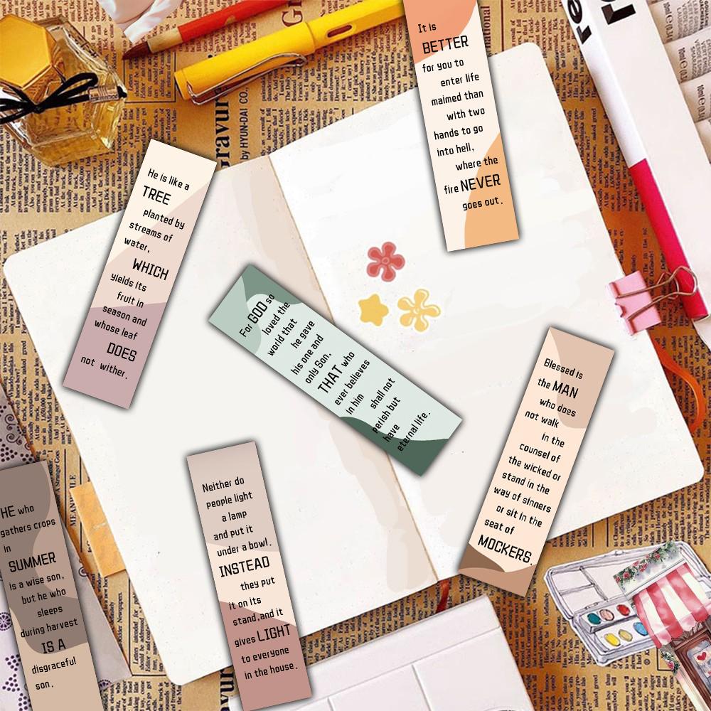 60 STÜCKE Vereinfachte Bibel Lesezeichen Notizbuch Student Scrapbook Stoßstange Wasser DIY Kunst Dekoration Lese Buch Karten Lesezeichen