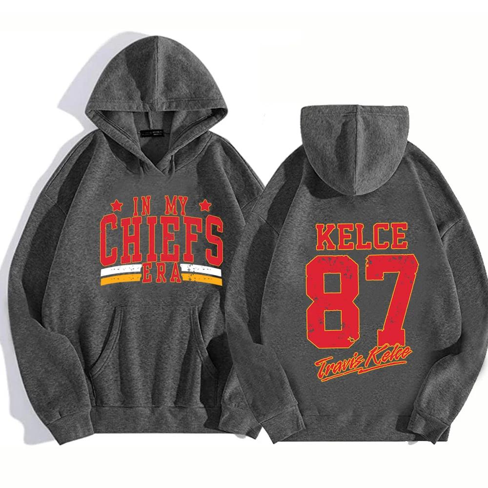 Herbst und Winter Vintage My Chiefs Ära Pullover Kelce 87 Amerika Sportshirt The Era Tour Pullover Streetwear warmes Oberteil Jacke