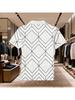 Printed Design – Not Textured Summer Men's Casual Breathable Short-Sleeve T-Shirt, Men's Short Sleeves, Stretchy and Comfortable, Breathable Fabric,