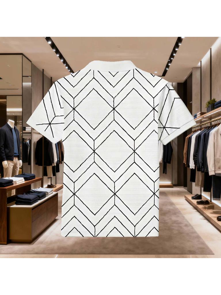 Printed Design – Not Textured Summer Men's Casual Breathable Short-Sleeve T-Shirt, Men's Short Sleeves, Stretchy and Comfortable, Breathable Fabric,