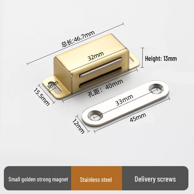 Modern Stainless Steel Magnetic Door Catch - Ball Latch Closure for Cabinet Accessories