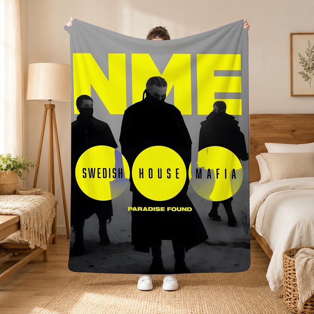 Swedish House Mafia DJ Group Throw 240g flannel blanket, suitable for sofas, beds, offices, exquisite gift blankets