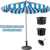 Plastic Umbrella Base Adapter With Screw Fixing For Solar Umbrella Stand And Support Pole