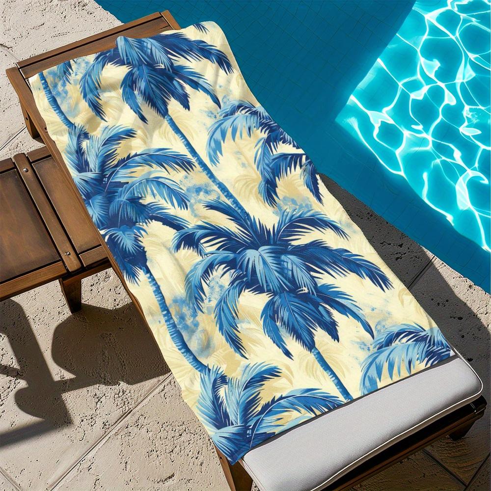 1pc Exquisite Palm Tree Printed Beach Towel: Ideal for Summer Beach Fun and Relaxation