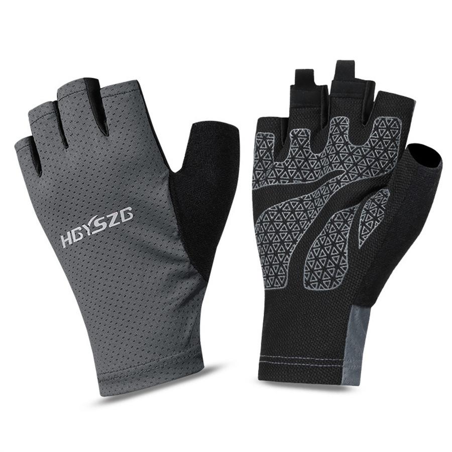 Lightweight Anti-Slip Fingerless Gloves, Quick Dry Gloves for Cycling, Gym & Outdoor Sports