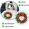 Holiday Wall Decals Christmas Snowman Wreath Toilet Sticker, Peel And Stick Bathroom Decor Waterproof PVC Sticker Decal, Removable Lid for