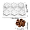 6-cavity Six Petals Flower Silicone Mold Mousse Cake Decorating Baking Tool