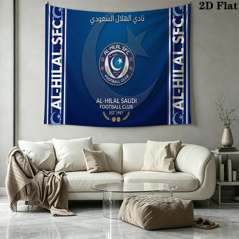 Al-Hilal SFC Wall Tapestry Aesthetic Wall Hanging Printed Fabric Blanket Decorative Tapestries for Bedroom Living Room Home Decor