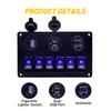 12V LED 6 Gang On/Off Rocker Switch Panel Car Truck Boat Marine Inline Fuse Box