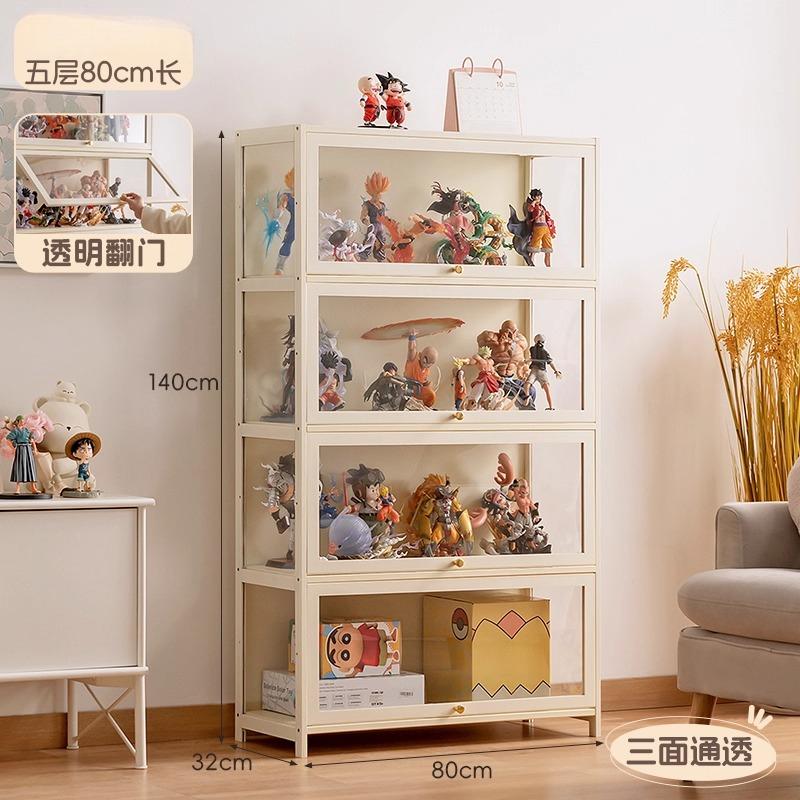 Acrylic figurine display cabinet with transparent design collectibles,models cosmetics,dust-proof countertop display stand