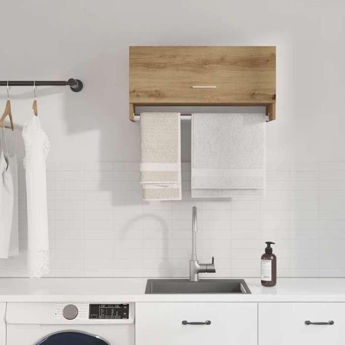 VidaXL Armoire en chêne artisanal 70x32,5x35 cm bois d'ingénierie, armoire de rangement, organisateur de garde-robe, 856619