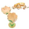 Easter Egg Shaped Trinket Box Hand Painted Decorative Rhinestones Alloy Hinged Enameled Jewelry Box for Rings Necklaces