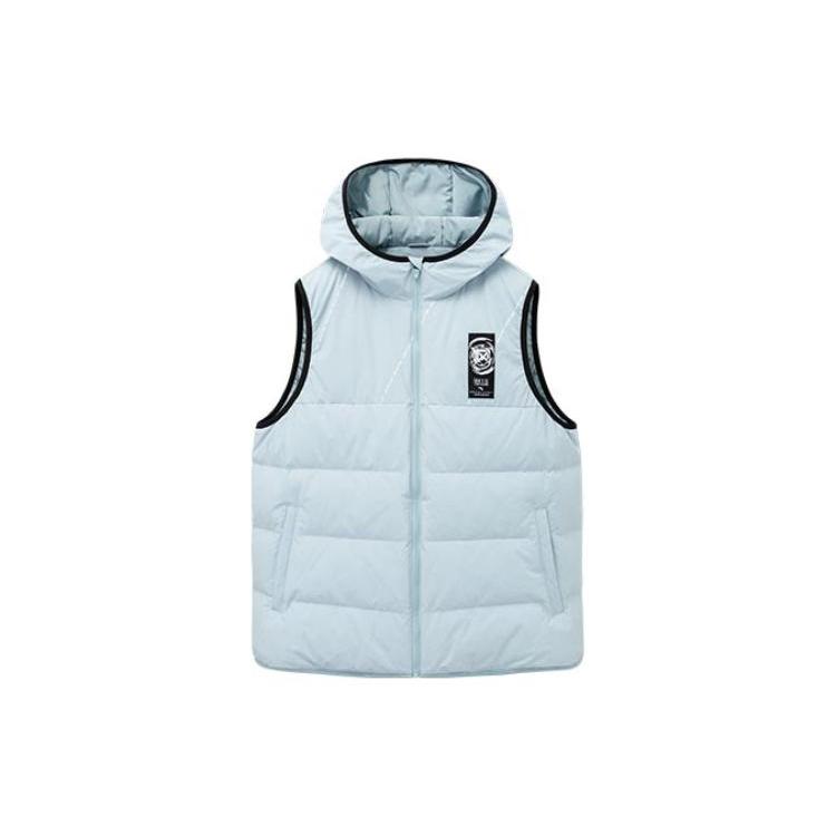 ANTA Down Vests Unisex Blue Stand Collar Moderate Other 172241902-2 XXXL