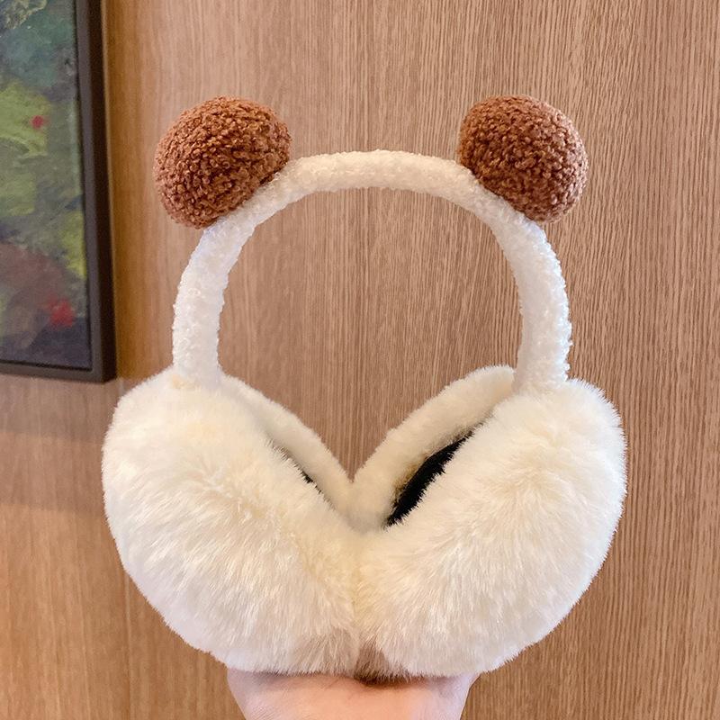 Winter Women's Earmuffs Keep Warm Korean Cute Version of Teddy Bear Cartoon Earmuffs Kids Adults Plush Extra Thick Ear Muffs