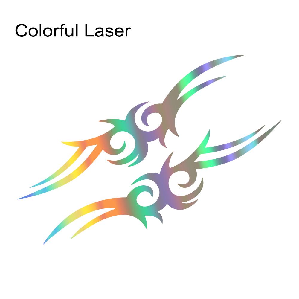 

2PCS Curved Art Racing Car Door Side Skirt Stickers Self-Adhesive Waterproof Car Striped Vinyl Decal Auto Decoration Accessories