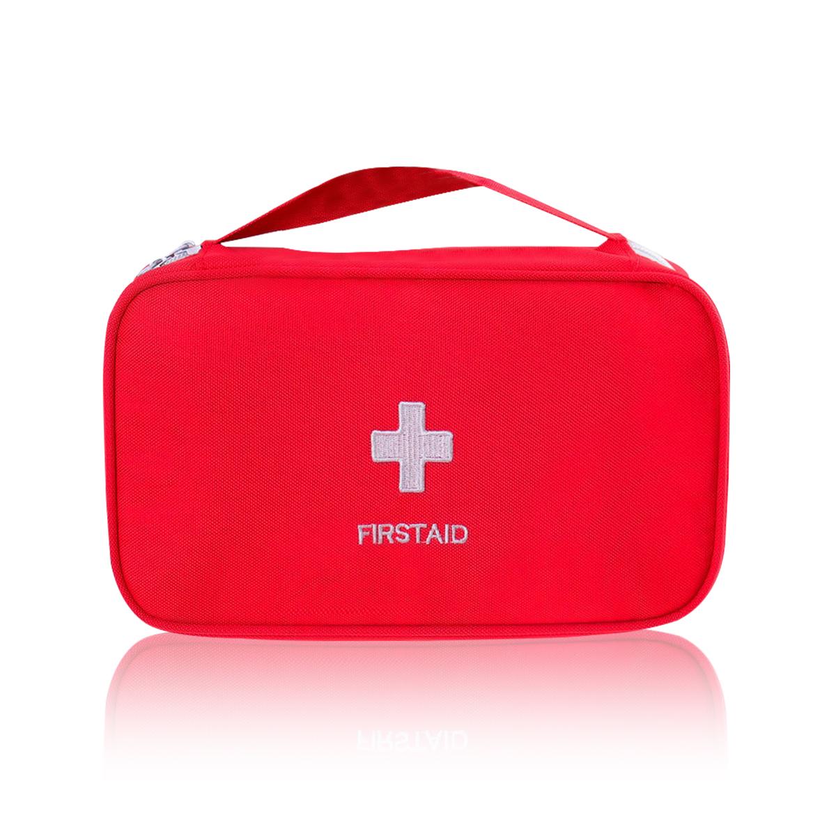 

1pc Red First Aid Kit Emergency Survival Bag Handbag Trauma Bag Compact Rescue Tote Bag Portable Medicine Storage Bag красный