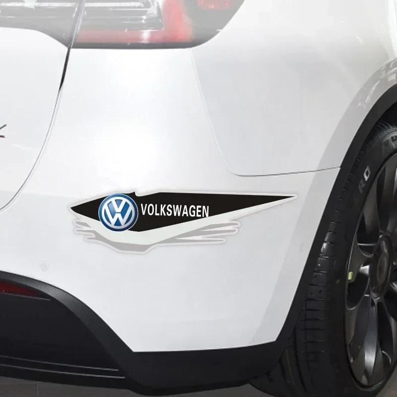 Car Triangle Windows Side Window Body Stickers Decals For VW Golf Passat Jetta Beetle CC Bora Polo Touareg Tiguan decorateAL8