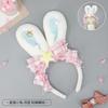 Japanese cute plush rabbit hair accessories lolita girl comic show headgear yk bow simulation rabbit ear headband