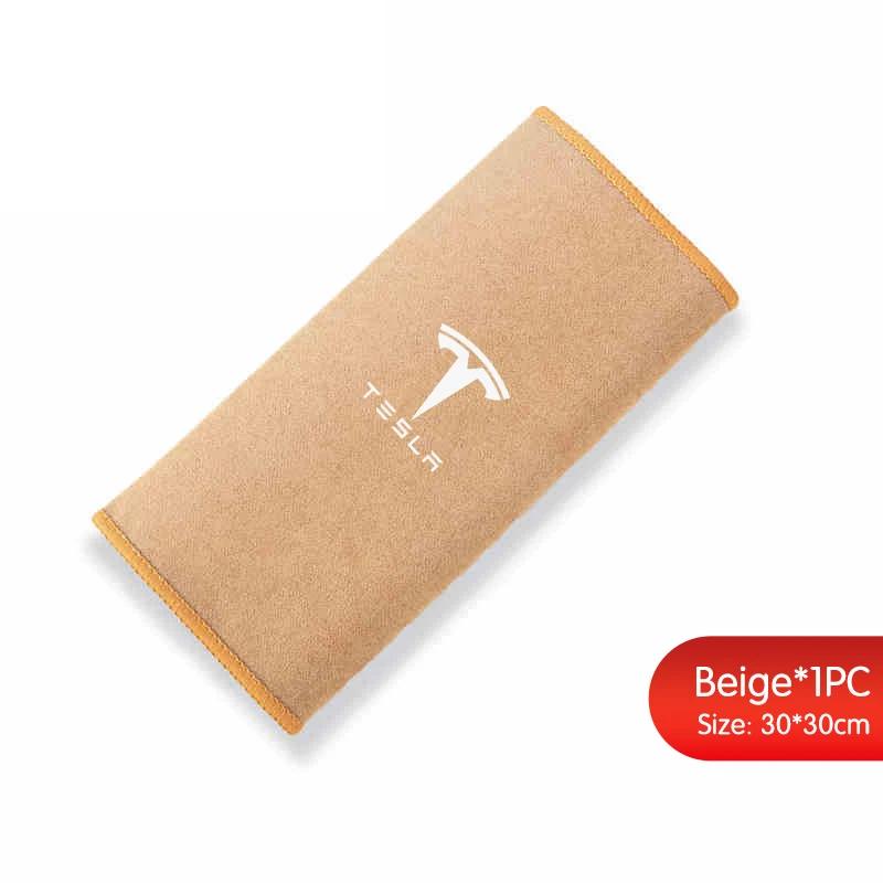 

Car Sticker Tesla New High-end Microfiber Auto Wash Towel Car Cleaning Drying Cloth Hemming For Tesla Model 3 Model S X Model Y