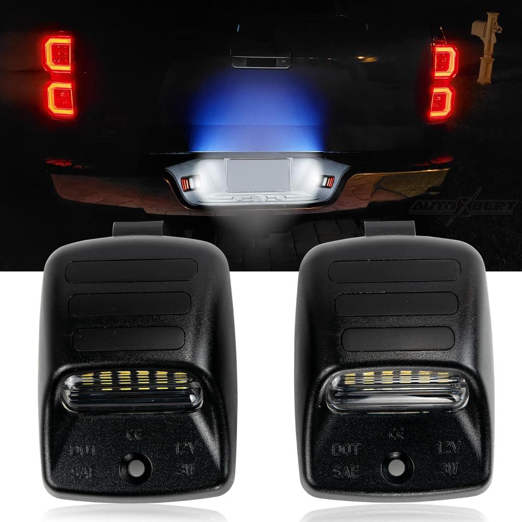 Rød OLED Neon Tube Pure White SMD LED-nummerskiltlys Taglampe For Toyota Tacoma 2005-2015 Tundra 2000-2013 Pickup