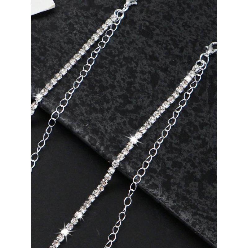 1 Pair Women's Butterfly Rhinestone Decorative Bra Straps, Fashion Sexy Off-Shoulder Hollow Strap