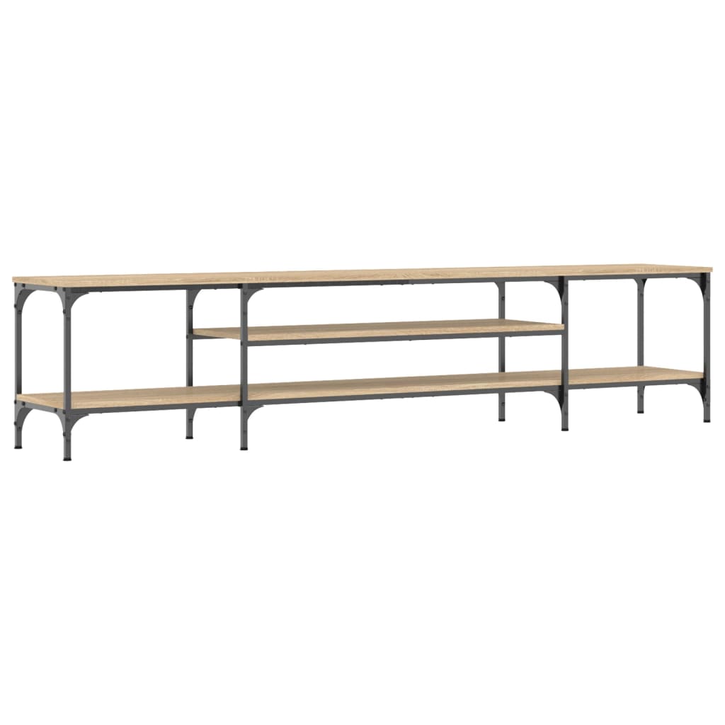 TV Cabinet Sonoma Oak 201 x 35 x 45 cm Particleboard & Iron