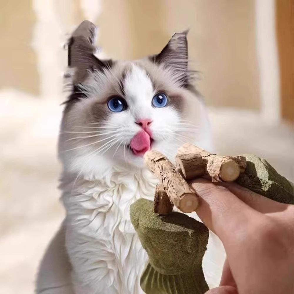Multi-Flavor Cat Chewing Toy Teeth Cleaning Cat Entertainment Pet Dental Chew Toy Fishbone Shape Toy Teeth Cleaning Stick