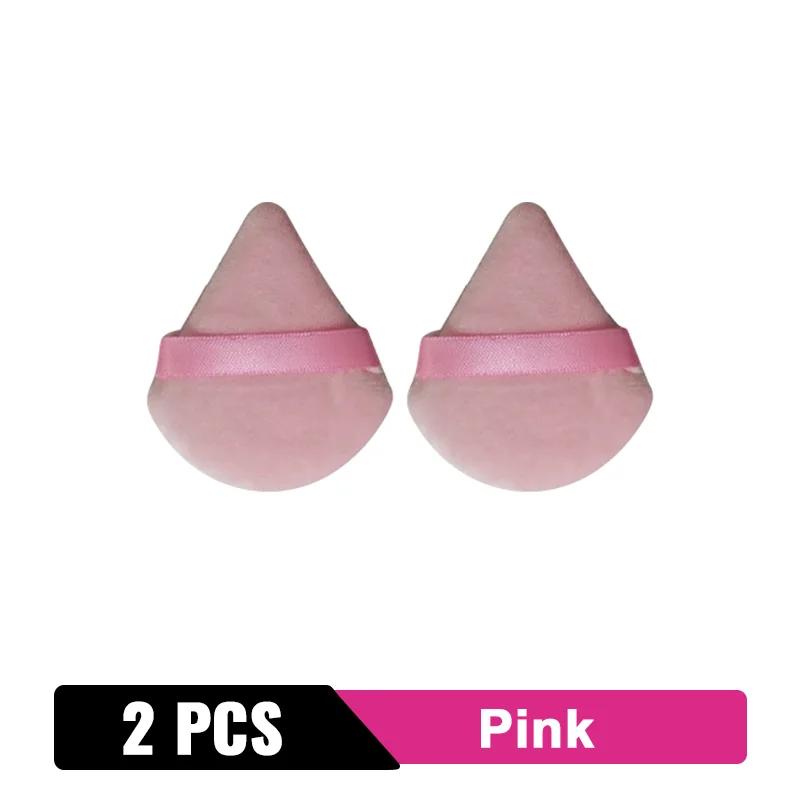 2/6ks Triangle Powder Puff Houba na make-up na obličej Soft Velvet Cosmetic Puff Blender Beauty Foundation Sponge Make-up příslušenství