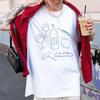 Aesthetic White Loose Cotton Short Sleeve Casual Women Tees New Unisex Wine TShirt Trendy Dinner Ingredients Graphic Tops