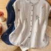 Women's Linen Sleeveless Shirt Fashionable Summer Blouse Casual and Versatile Cotton and Linen Vest All-match Top for Women