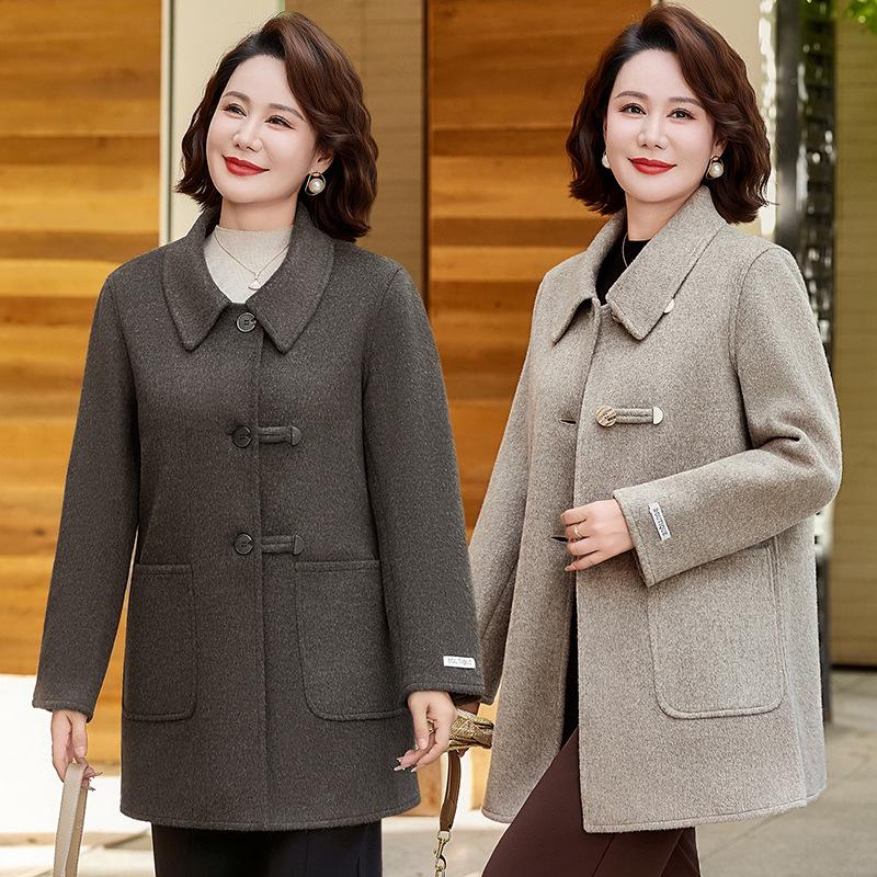 Spring/Fall 2026 Women's Jacket - Stylish Lapel Design for Middle-Aged & Elderly 