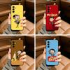 Cute Funny Mr B-Bean-es Black Soft Silicone Phone Case for Samsung Galaxy A73, A71, A72, A70, A53, A52, A51