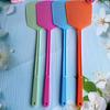 2 Pcs Fly Swatters Thickened Long Handle Flexible Great Tenacity Hollow Mesh Wide Head Anti-crack Indoor and Outdoor Insect Mosquitoes Swatting Tool