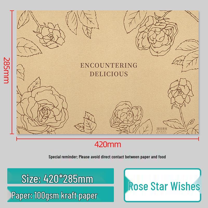 Customizable Kraft Paper Placemat for Restaurants 100 Sheets