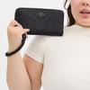 New COACH Coated Canvas Wallet Small Women's Charcoal & Black CW778-QBMI5