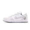 Nike Big Leather Wrapping, Wear Resistant And Non Slip Low top Skateboard Shoes Unisex Gray White 355152-106(Team59-)